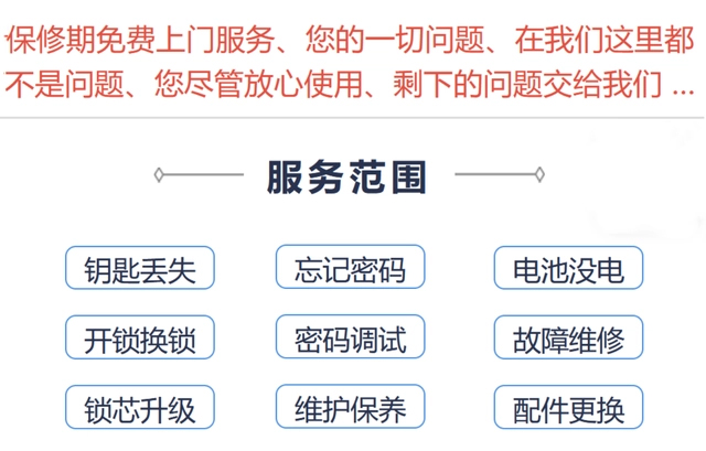 保险柜维修服务范围 保险柜维修服务范围